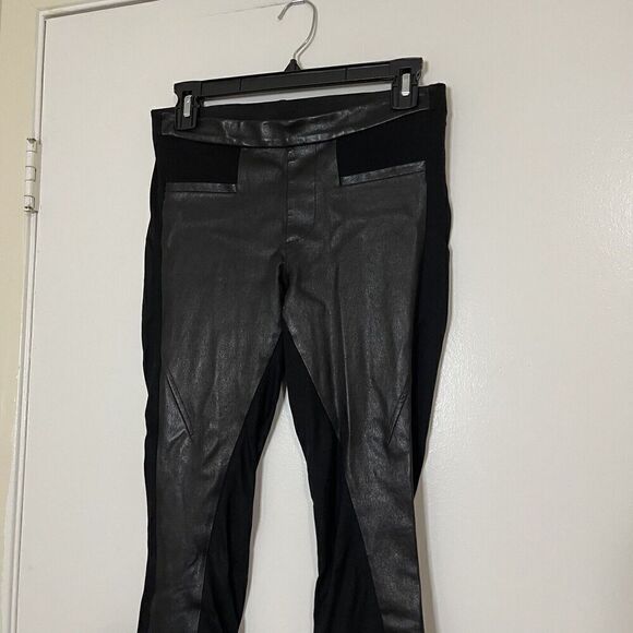 HELMUT LANG black lamb leather high rise leggings size US 4 - Picture 7 of 7
